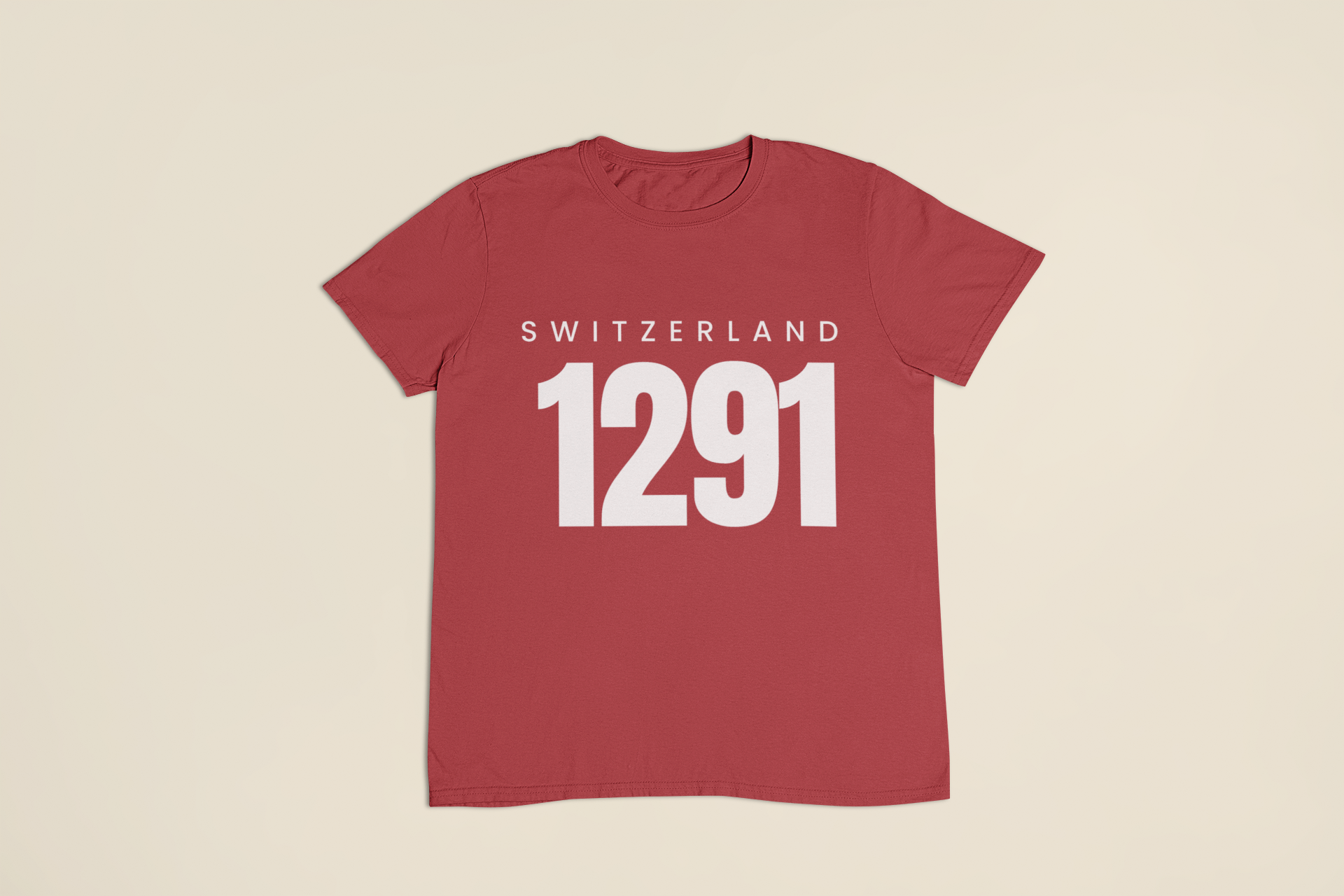 Motiv 1291 auf rotem T-Shirt