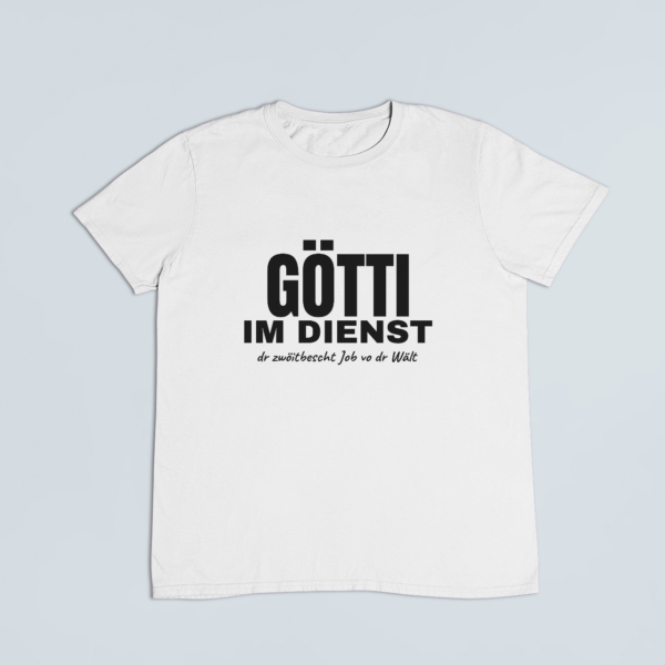 Götti – T-Shirt in Weiss mit dem Motiv auf der Brust