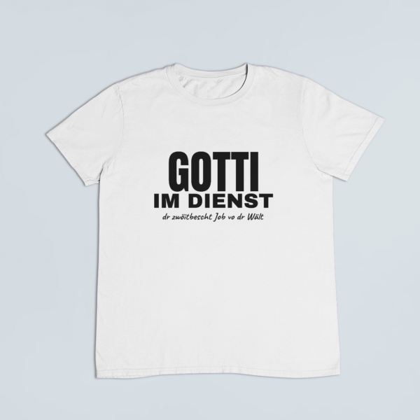 Gotti – T-Shirt in Weiss mit dem Motiv auf der Brust