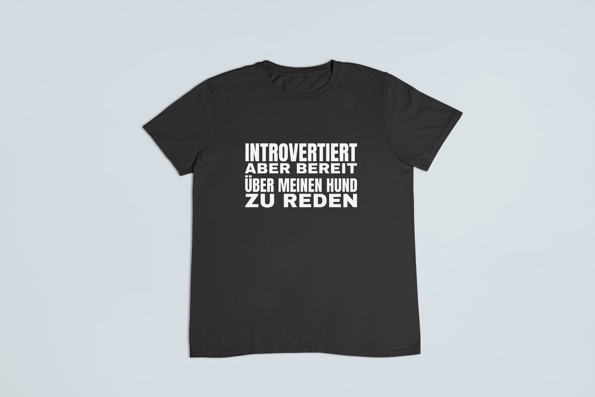 Introvertiert – T-Shirt in Schwarz mit dem Motiv auf der Brust