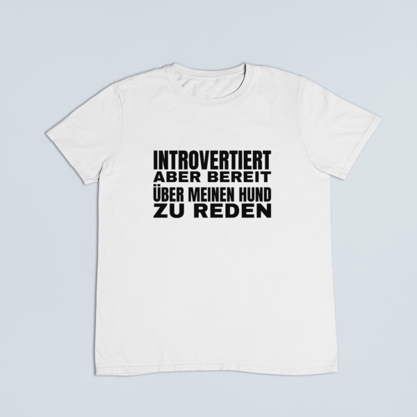 Introvertiert – T-Shirt in Weiss mit dem Motiv auf der Brust