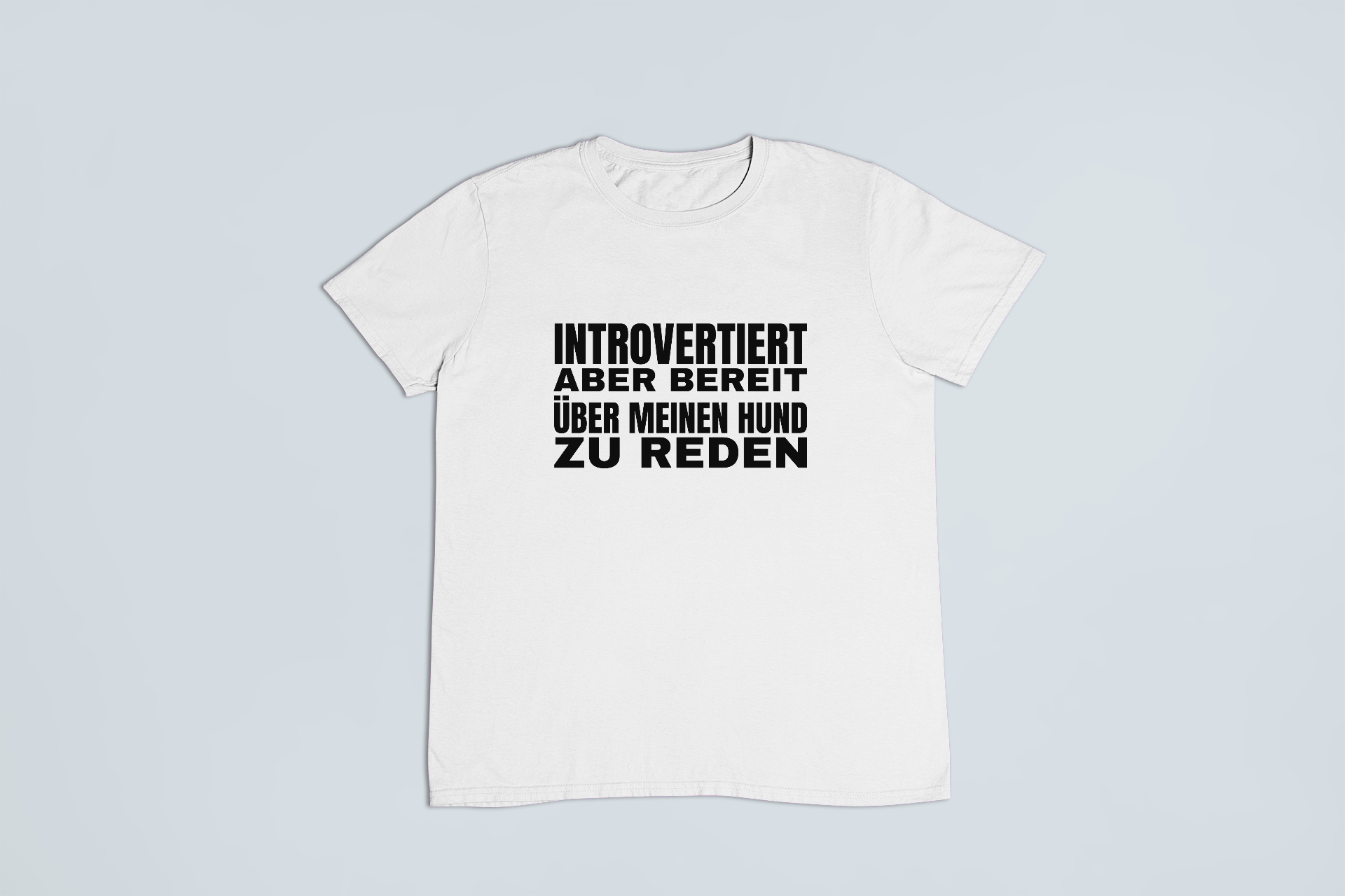 Introvertiert – T-Shirt in Weiss mit dem Motiv auf der Brust