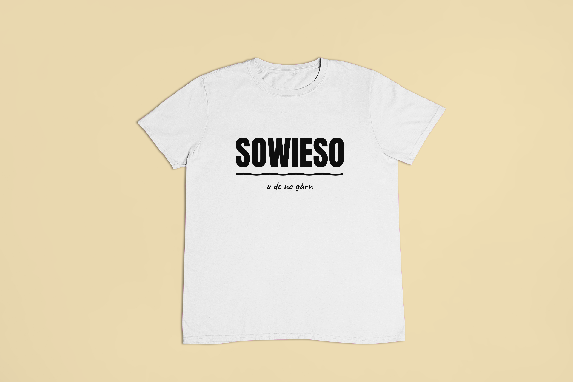 Sowieso – T-Shirt in Weiss mit dem Motiv auf der Brust