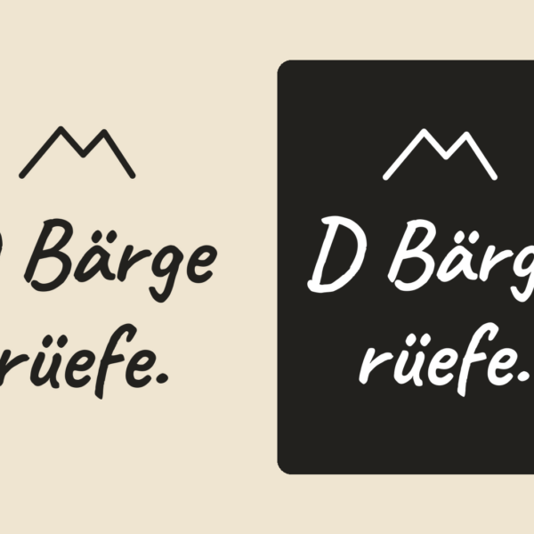 Auto-Sticker Berge & Outdoor in Weiss und Schwarz auf schwarzem T-Shirt